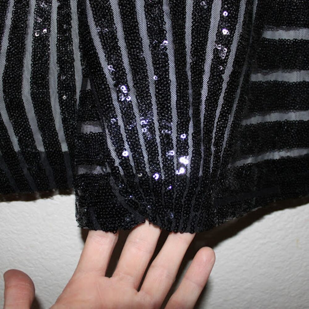 Black Sequin Flare Pants - Brand - Picture 8 of 12